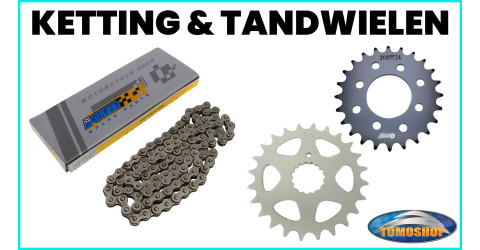 Tomos tandwielen en ketting vervangen